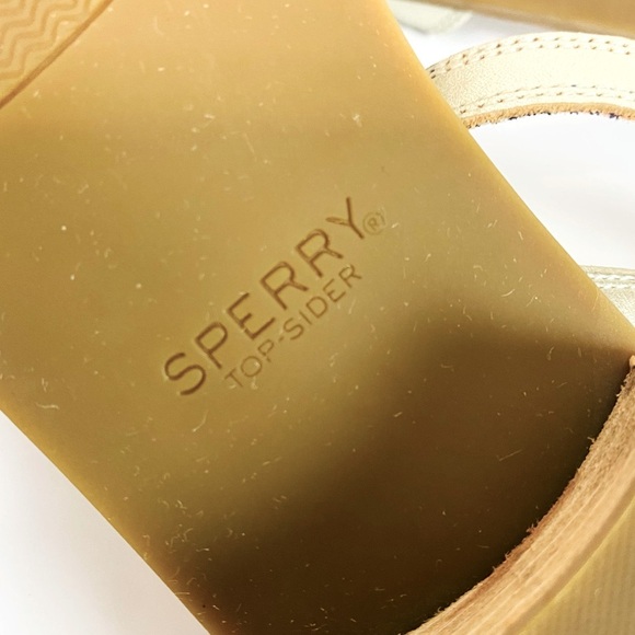 Sperry Platinum Seaport City Leather Sandals Size 8 - Picture 7 of 8